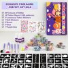 Temporary Glitter Tattoos Kit for Kids,30 Glitter Colors,169 Stencils,3 Glue,5 Brushes,2 tattoo stickers and 1 diamond sticker,Wonderful Holiday Gifts for Girls & Boys.
