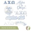 Alpha Chi Omega Sorority Sticker Decal Laptop Water Bottle Car AXO (Marble Sheet)