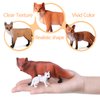 SIENON 8Pcs Fox Toy Figures Arctic Fox and Red Foxes Figurines Set Fox Family Forest Animals Figures Woodland Animal Figurines Miniature Fox Animals Toys Cake Topper for Woodland Theme Birthday Party