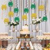 Maicaiffe Frog Hanging Swirl Decorations - Glitter 18 Pcs Boys Girls Kids Birthday Party Supplies - Baby Shower Streamers - Rainforest Reptile Frog Birthday Party Foil Swirls Ceiling Decorations