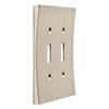 Franklin Brass 64928 Concave Double Toggle Switch Wall Plate / Switch Plate / Cover, Satin Nickel