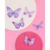 xo, Fetti Purple Butterfly Rhinestone Organza Hair Clips - 5 pcs | Bachelorette Party Favors, Birthday Girl Accessory, Concert Party Decorations, Rave Hair Supplies, Festival