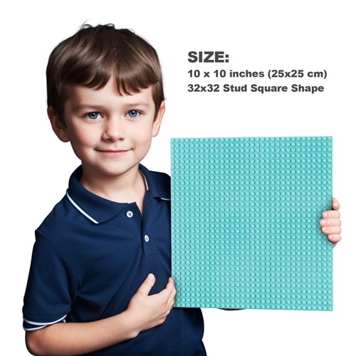 Bestoyz Building Bricks Baseplates Multipack, 32x32 Stud, 8 Pack of Base Plates in Pastel Color, Base for Building Blocks Creations, 10x10 in. (25.5x25.5 cm)
