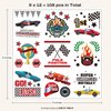 Cheerland Race Car Theme Temporary Tattoo for Boys Birthday Party Celebration Racing Helmet Trophy Finish Line Supplies and Decorations 108 pcs