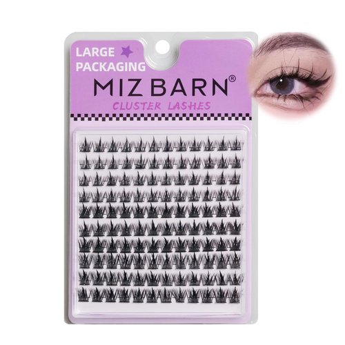 MIZ BARN False Eyelashes 120pcs C Curl Lash Clusters, 11-13mm Natural Individual Lashes Wispy Las...
