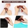 Tanlade 2 Pcs Scalp Gua Sha Comb Sandalwood Scalp Massager Scalp Massage Tool Wide Tooth Massage Comb Wooden Head Massager for Christmas Women Men Gift for Head, Body, Neck, Hands and Legs