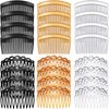 WILLBOND 24 Pcs Women's French Side Hair Clips - Plastic Twist Combs with 11/23 Teeth for Bridal, Wedding Veil and Girls