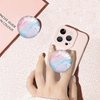 Ksadiye Phone Grip with Expanding Kickstand,Cell Phone Collapsible Stand Pink Blue Marble Design for Smartphones