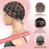 Zurffiy Crochet Wig Cap for Crochet Braids Braided Wig Cap for Women Full Double Lace Braid Wigs Cap with Baby Hair Sew In Crochet Braids Hair Crochet Cap(68 Sections)