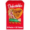 Hartz Delectables Squeeze Up Interactive Lickable Wet Cat Treats for Adult & Senior Cats, Chicken & Veggies, 4 Count (Pack of 8)