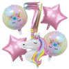 DUILE Unicorn Balloons Unicorn Birthday Party Decorations for Girls Foil Balloons Set Macaron and Rainbow Balloon Wedding Baby Shower Party Supplies (7)
