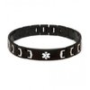 Medical ID Black Stainless Steel Link Bracelet -DIABETES