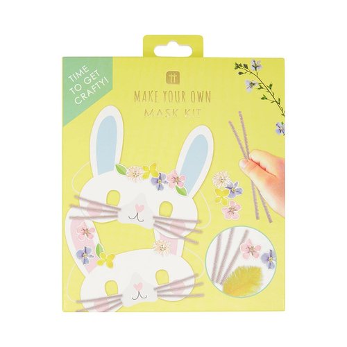 Talking Tables Easter Mask Making Craft Kit for Kids - Pack of 6 | Children Art Supplies, Fun Activities, Decorate for an Egg Hunt, Parade, Creative Gift (TSBUNNY-Masks)