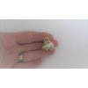 Generic Small gold metal and pearl seashell hair claw clip bridal clip
