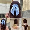 Likeggoad 5 Pcs Bow Elastic Hair Ties,Ribbon Hair Scrunchies,Mixed Floral Bowknot Hair Ties,Elegant Hair Scarf Scrunchies Short Ribbon Ponytail Holders for Women/Girls