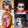 3 Pcs White Black Face Body Paint,Water Based Face Painting Kit for White Joker Zombie Clown Costume Special Effects Makeup Kit,Halloween Red Face Paint Makeup Kit for Adults Halloween SFX Makeup