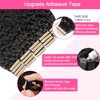 Hotlulana 40pcs Tape in Hair Extensions Human Hair Kinky Straight Tape Ins for Black Women Invisible Seamless Skin Weft Real Human Hair Tape in Extensions 22 Inch 100g