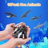 16 PCS Ocean Sea Animal Figures,Mini Sea Life Creatures Toys,Realistic Deep Sea Animal Figures,Plastic Ocean Animals Figures Set,Birthday Cake Topper Party Supplies for Kids Toddlers (Marine life)