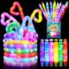 24 Pack Glow Sticks Bulk Party Favors for Kids Christmas Gifts Stocking Goodie Bags Stuffers Christmas Decorations Light Up Pop Tubes Glow Bracelets Necklaces New Years Glow in the Dark Party Supplies