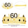 CIEHER 60th Birthday Sash & 60th Birthday King Crown for Men，60th Birthday Crowns for Men King Tiara 60th Birthday King Sash, 60th Birthday Gifts For Men, 60th Birthday Decorations Men
