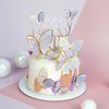 AUOCATTAIL 20 Pcs Butterfly Cake Topper 3D Pink & Purple Butterfly Cupcake Topper for Girls Women Happy Birthday Cake Wedding Party Food Decorations Supplies