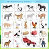 EOIVSH Farm Animal Figures Toys for Kids Toddlers, 22pcs Farm Figurines Playset Includes Farmer Tractor Figures, Realistic Barn Toy Pretend Play Set for Boys Girls 3-12 Years Old