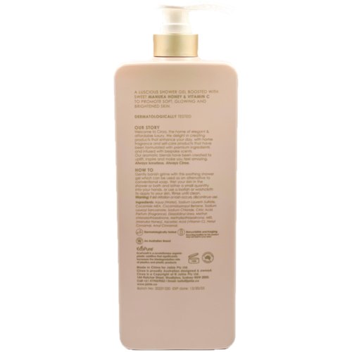 Generic SHOWER GEL makuna honey & vitamin C, DERMATOLOGICALLY TESTED 33.8 fl oz