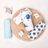 david's kids 4 Pack Baby Muslin Swaddle Blankets, 100% Cotton Swaddling Blankets Wrap for Boys Girls, Ultra Soft Breathable Receiving Blanket, New Born Essentials, Space&Stars