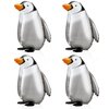 6 Pieces Walking Penguin Balloons Penguin Foil Balloons Pet Walking Animal Balloons Helium Balloons for Baby Shower Birthday Party Decoration Supplies