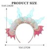 Zoestar Light Up Mermaid Costume Headband Glowing Seashell Pearl Hair Bands Sparkly Rave Festival Hair Accessories for Women
