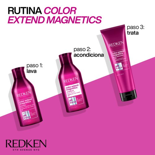 Redken Color Extend Magnetics Shampoo | For Color-Treated Hair | Gently Cleanses & Protects Color | With Amino Acid | Sulfate-Free | 10.1 Fl Oz (Pack of 1)