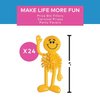 Fun Express Neon Smile Face Bendable Porcupine Toys - Bulk Set of 24 - Party Favors and Giveaways