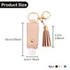 Pcmursal 4 Pack Small Hand Sanitizer Keychain Portable Leather Empty Bottles for Toiletry Shampoo Lotion Soap