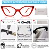 MARE AZZURO Cat Eye Reading Glasses Women Cute Readers 0 1.0 1.25 1.5 1.75 2.0 2.25 2.5 2.75 3.0 3.5 4.0 5.0 6.0 (Red, 200)