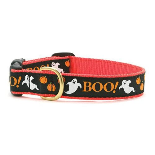 Up Country Boo Dog Collar Medium 1 inch Wide Width (12 inch to 18 inch)