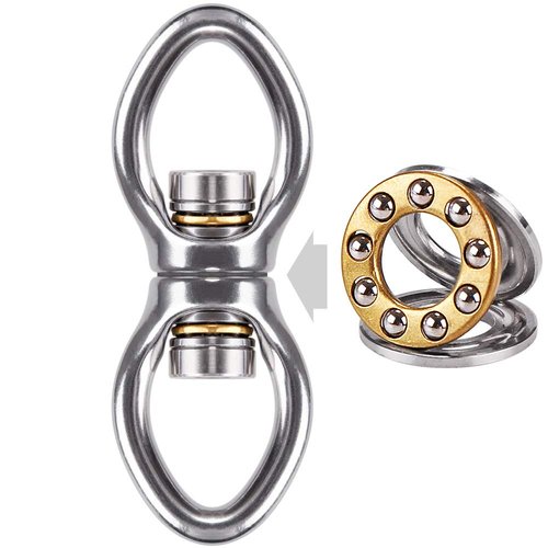 Dolibest Swing Swivel with 2 Bearing,Safest Rotational Device Hanging Accessory for Aerial Silks Dance, Web Tree Swing, Children's Swing, Yoga Swing Sets Hanging Hammock,800LB Capacity