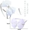 Kistreao Bow Headband White Hair Bows Hair Bands Cute Ribbon Hair Accessories for Women Girls Wedding Party Favors Supplies