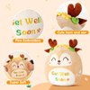CozyWorld 12" Get Well Soon Sika Deer Plush Pillow,Soft Deer Plushie,Cute Stuffed Animals Hugging Pillow,Get Well Soon Gift for Women Girls Kids Patient Feel Better Plush Toy