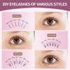 Individual Lashes 240 Clusters Eyelashes Extensions 3 Types Natural Fairy Manga Lashes 6-11mm Mixed Lashes Clusters DIY at Home (A Type & Fishtail & Bottom Lashes)
