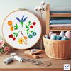 Bradove 3 Sets Leaves and Flowers Embroidery Practice Kit, Embroidery Kit for Beginners Adults, Learn to Embroider Kit Adult Beginner, Embroidery Practice Stitches Kit, Beginner Embroidery Kit