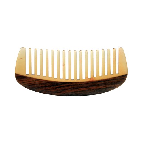 TAN MUJIANG Hair Comb Wooden Sheep or Cow Horn Comb Smooth Luxury Set Comb, Anti-Static YTB Comb 5-11 with Case
