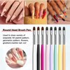 MUSILAN Nail Art Brushes Set,8PCS Uv Gel Nail Brush Poly Extension Gel Brush for Nail Art Nail Design Brush Gel Nail Brush for Nail Extension Nail Powder Nail Art Tips Builder Brush Nail Painting Set