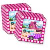 Girl Pink Construction Trucks Birthday Party Supplies Set Plates Napkins Cups Tableware Kit for 16