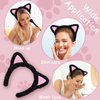 Cat Ears Headband, Black Cat Ears Hair Headbands, Cute Plush Headwear Princess Hair Bands, Lovely Cat Hair Hoop for Makeup Shower, Cosplay Ears Accessories for Women Girls Wearing and Decoration