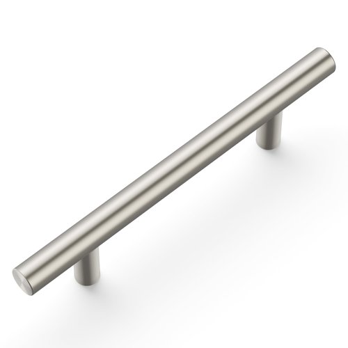 Hickory Hardware Heritage 10 Pack Cabinet Bar Pulls, Handles for Kitchen Cabinet Doors, Dresser Drawers & Bathroom Vanity, 3-3/4 Inch (96mm) Center to Center, Stainless Steel, Satin Nickel, 10 Pack