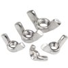 M4-0.7 Wing Nuts, M4 304 Stainless Steel Wing Nuts Fasteners Parts Butterfly Nut, Bright Finish, Full Thread,20Pcs