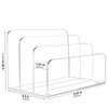 FUCDTEFC Desk Mail Organizer, 3 Section Clear Acrylic File Holder Letter Organizer, Vertical Lightweight Modern Envelope Holder Desk Accessories & Workspace Organizers for Office, Home, School