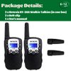 Retevis RT388 Walkie Talkies for Kids,Toys Walkie Talkie for 6-12 Years Old Boys Girls,Kids Toys Gifts for Outside Trip Camping Hiking (Black,1 Pair)