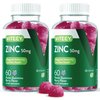 Zinc Gummies Adult & Teens - 50mg - Immune Health Support & Antioxidant Support - Vitamin Zinc Supplement - Vegan, Gelatin Free, GMO Free - Tasty Chewable Berry Flavored Gummy