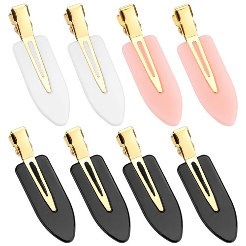 Flat Hair Makeup Clips No Crease No Bend For Styling Sectioning, 8Pcs Duck Bill Cute Small Hair Clip For Women Teen Girls Bangs Thin Hair Framar Clips